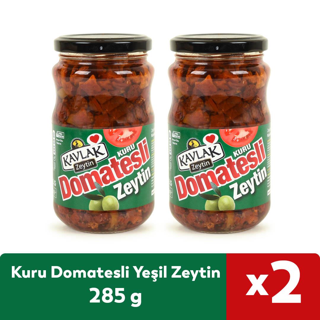 Kuru Domatesli Yeşil Zeytin 285 Gr 2 li