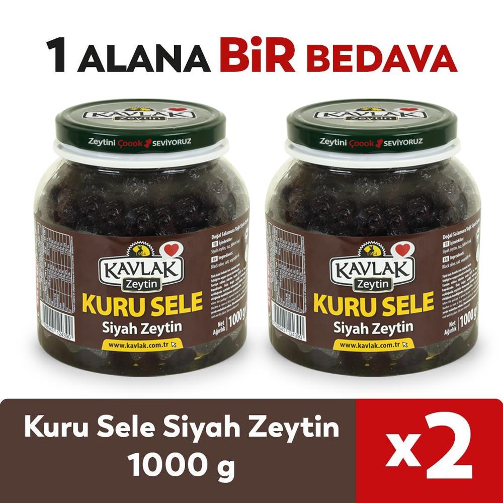 Kuru Sele Siyah Zeytin 1 KG 1 Alana 1 Bedava