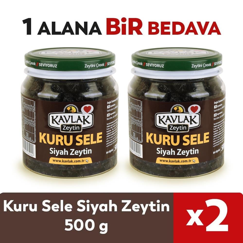 Kuru Sele Siyah Zeytin 500 gr 1 Alana 1 Bedava