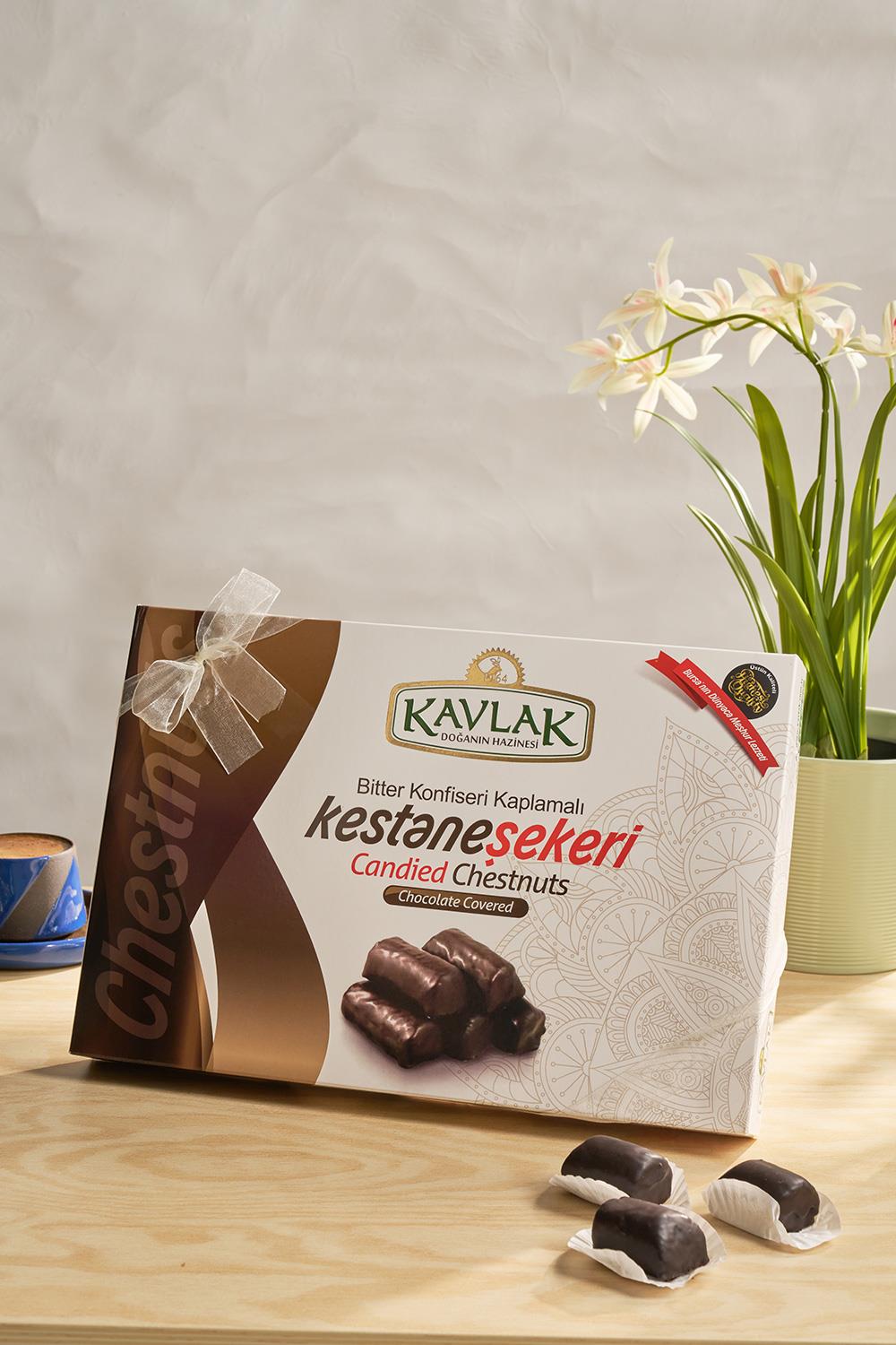 Kutu Bitter Çikolatalı Kestane Şekeri 480 gr