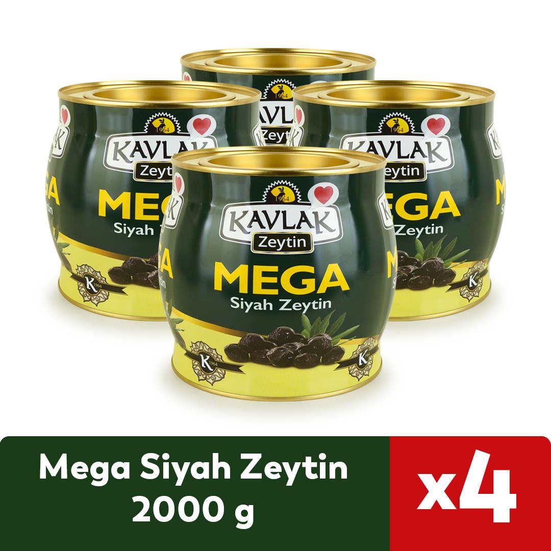 Mega Gemlik Siyah Zeytin 2 Kg (brüt) 4 lü Özel Fiyat