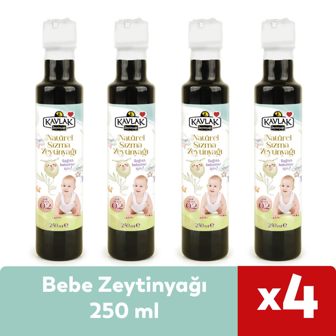 Naturel Sızma Bebek Zeytinyağı 4 Adet 250 Ml