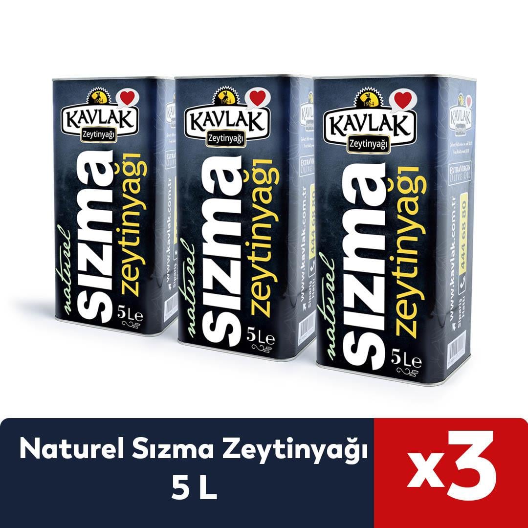 Naturel Sızma Zeytinyağı 3 Adet 5 LT Teneke