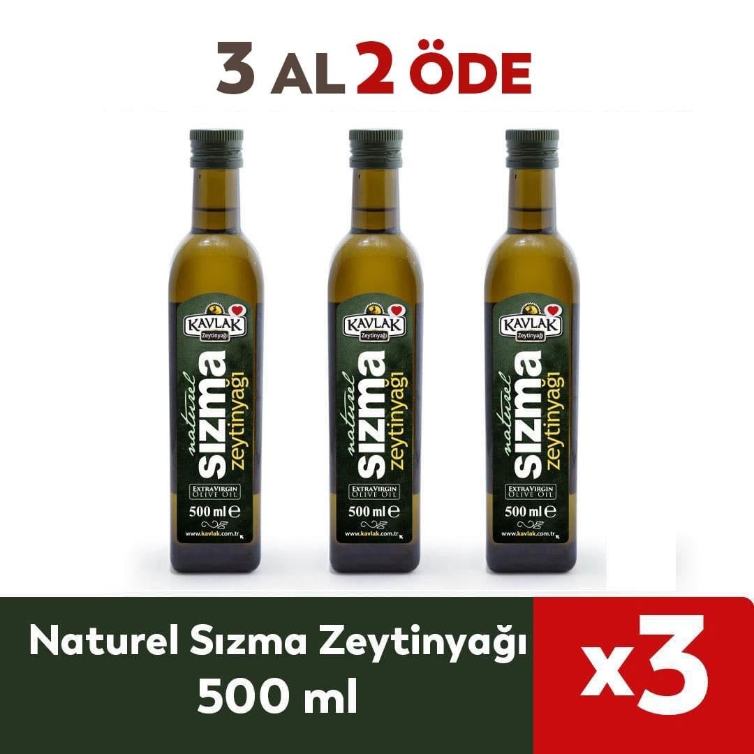 Naturel Sızma Zeytinyağı 500 ml Marasca Cam Şişe 3 Al 2 Öde