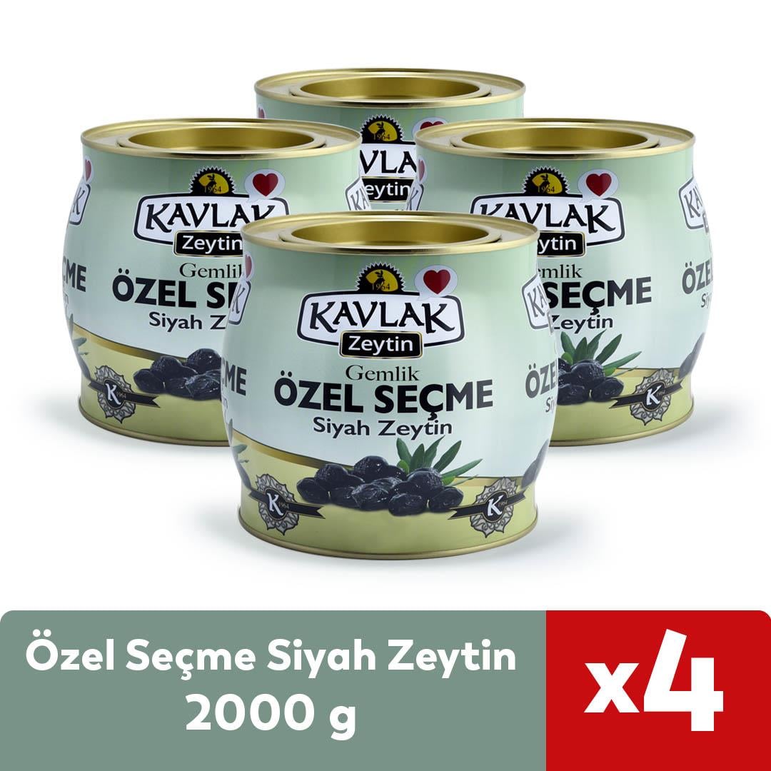 Özel Seçme Siyah Zeytin  2 Kg ( brüt ) 4 lü Özel Fiyat
