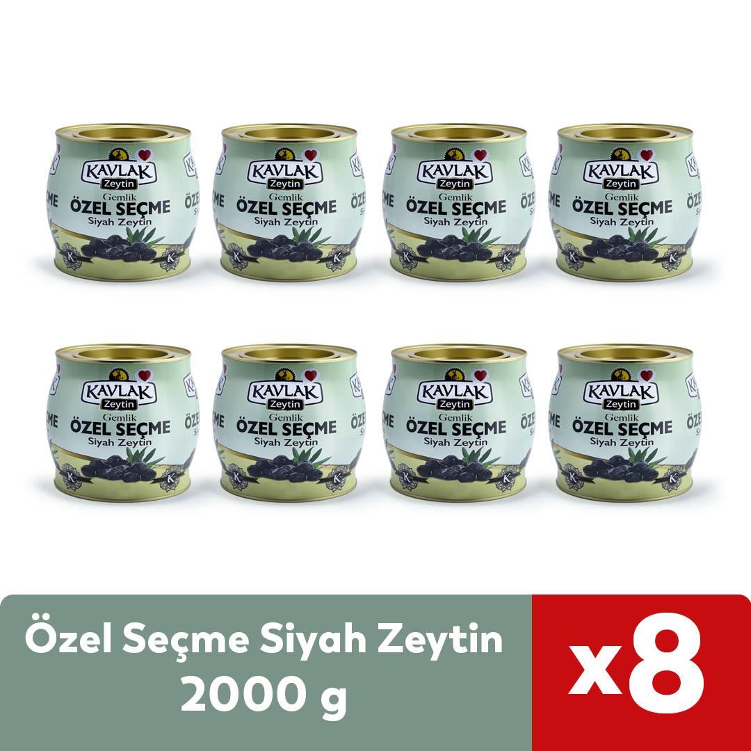 Özel Seçme  Siyah Zeytin 8 Adet 2 Kg(Brüt) Özel Fiyat