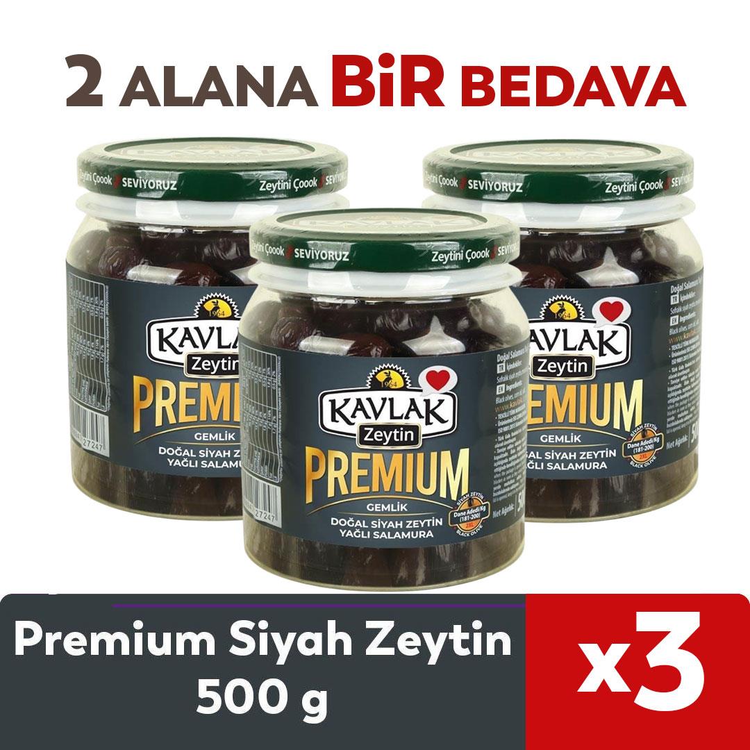 Premium Gemlik Siyah Zeytin 500 GR 2 ALANA 1 BEDAVA