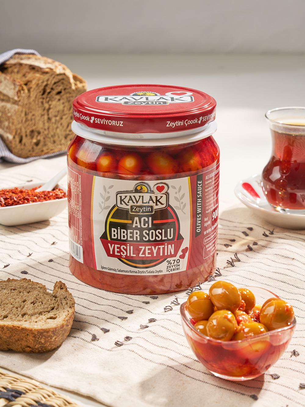 Soslu Kırma Yeşil Zeytin 900 gr