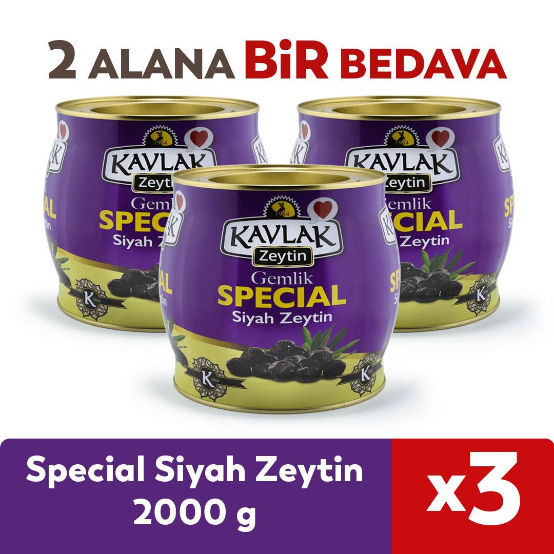 Special Gemlik Siyah Zeytin 2 Kg ( brüt ) 2 ALANA 1 BEDAVA 