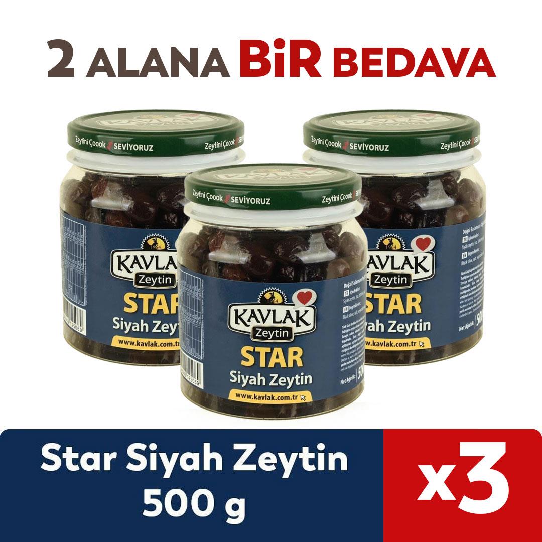 Star Siyah Zeytin 500 Gr 2 ALANA 1 BEDAVA