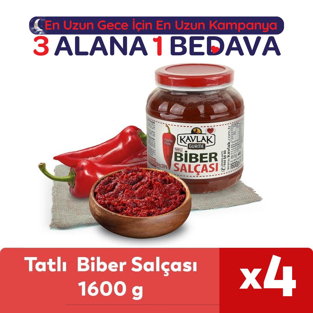 Tatlı Biber Salçası 1600 Gr 3 ALANA 1 BEDAVA