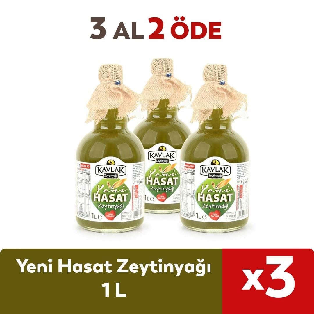 Yeni Hasat Soğuk Sıkım Zeytinyağı 1 Lt Gallone 3 Al 2 Öde