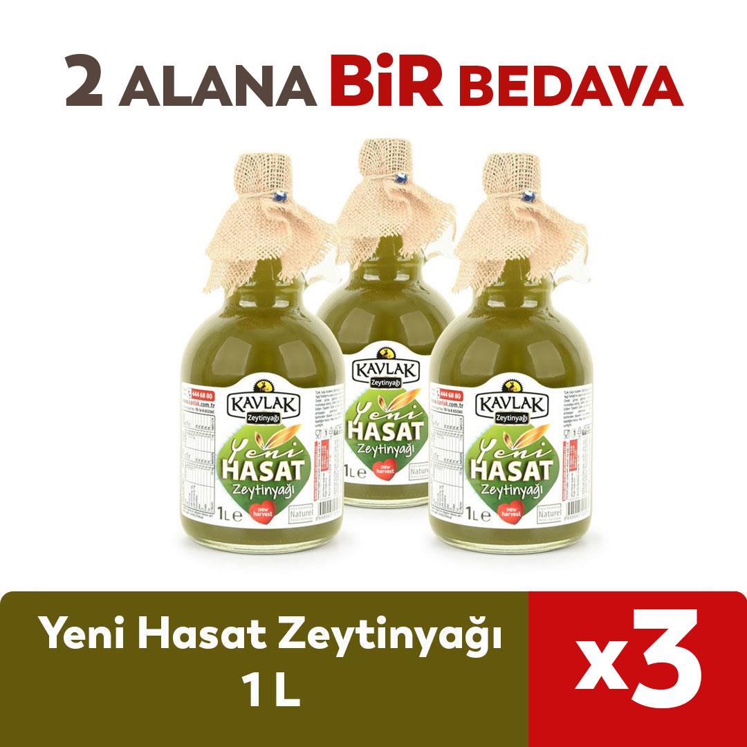 Yeni Hasat Soğuk Sıkım Zeytinyağı 1 Lt Gallone 2 ALANA 1 BEDAVA 