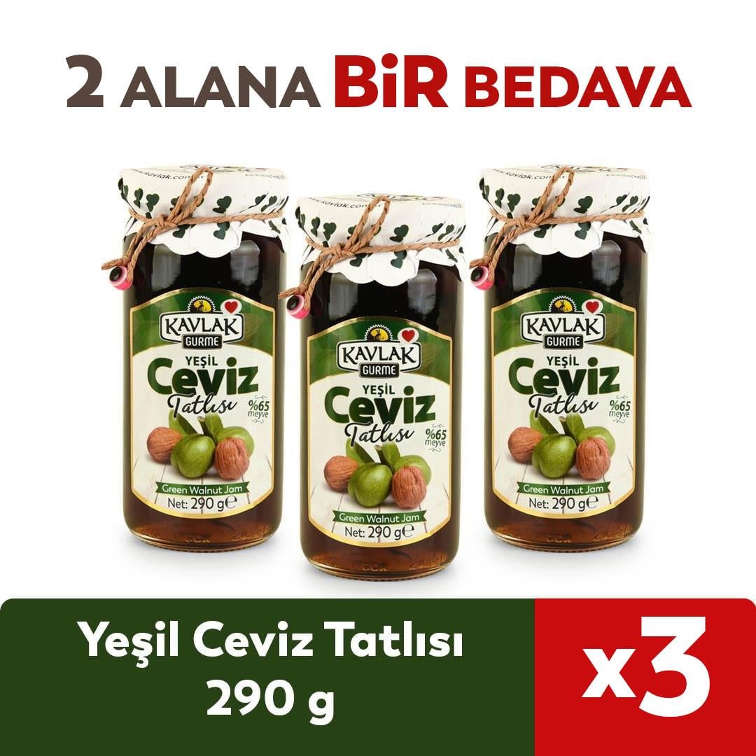 Yeşil Ceviz Reçeli 290 Gr Cam Kavanoz  3 Al 2 Öde