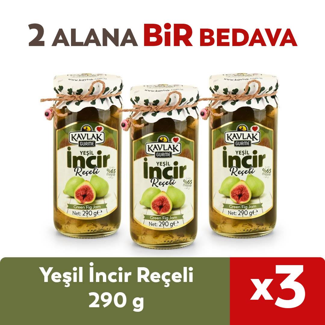 Yeşil İncir Reçeli 290 Gr Cam Kavanoz 3 Al 2 Öde