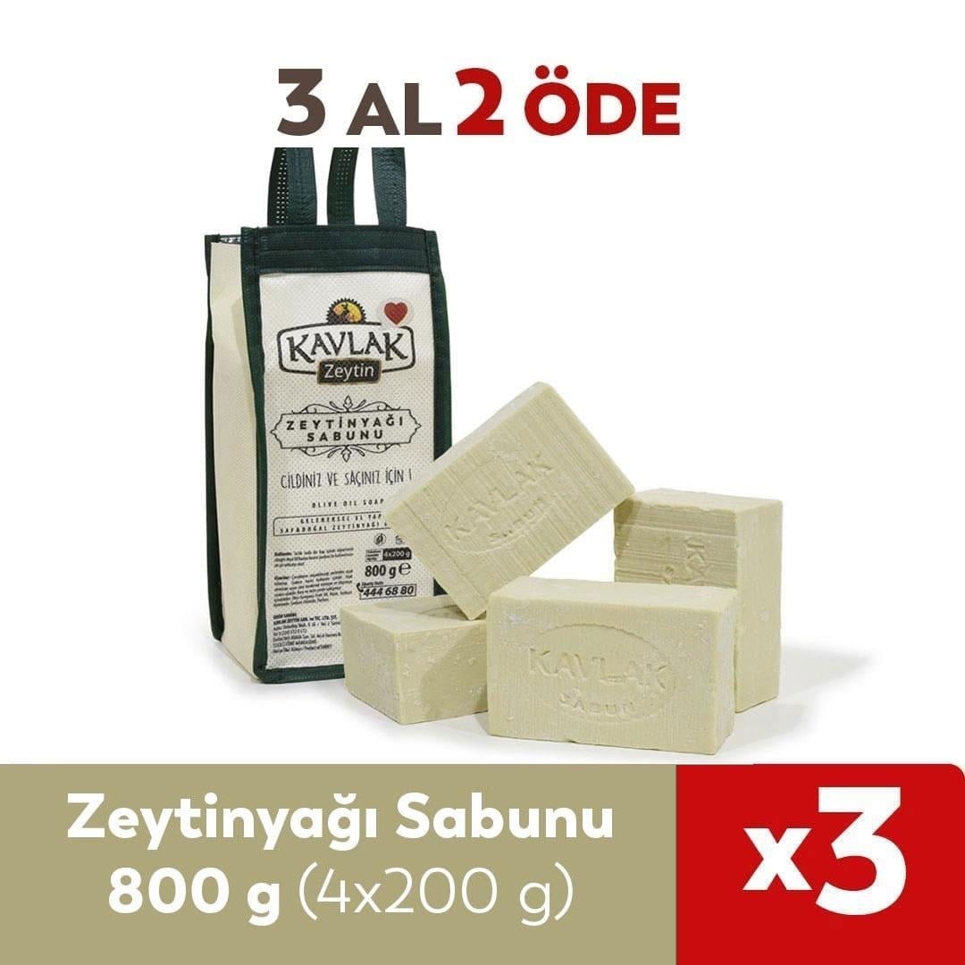 Zeytinyağlı Ev Sabunu 800 gr (Çantalı) 3 Al 2 Öde