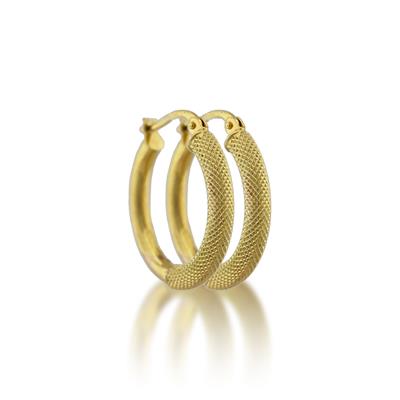 FAZ Kuyumculuk Özel Tasarımı Half Setina Parlak Halka Küpe