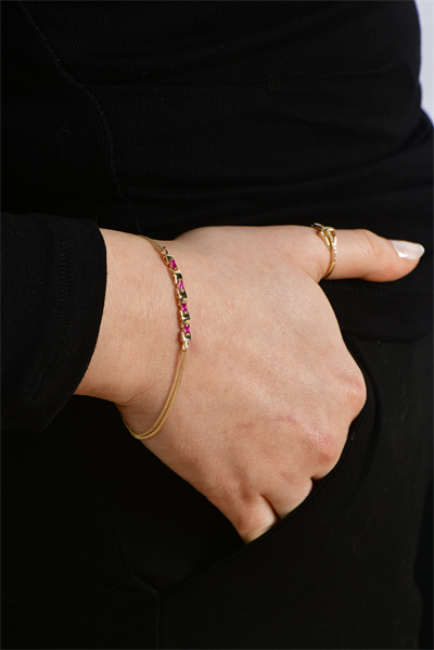 Fuchsia Stack Bileklik