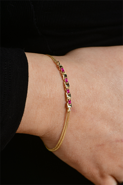 Fuchsia Stack Bileklik