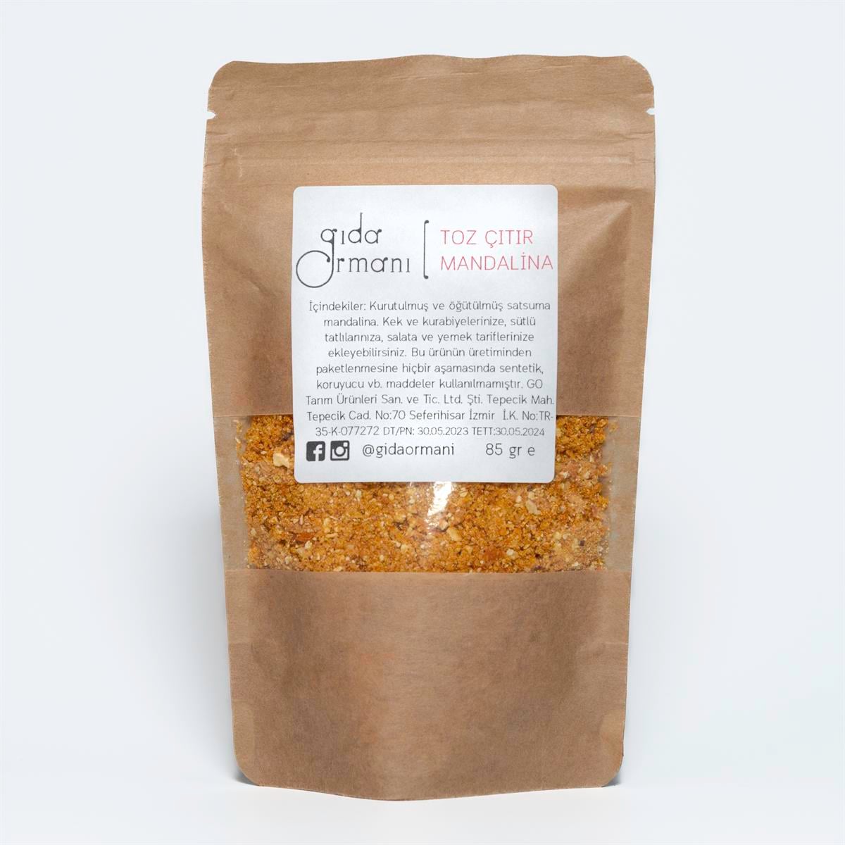 Öğütülmüş Çıtır Mandalina 85 g