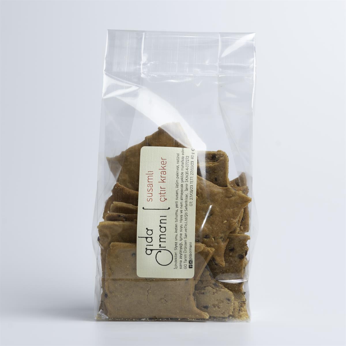 Siyezli Çıtır Kraker - Susamlı & Keten Tohumlu 60 g