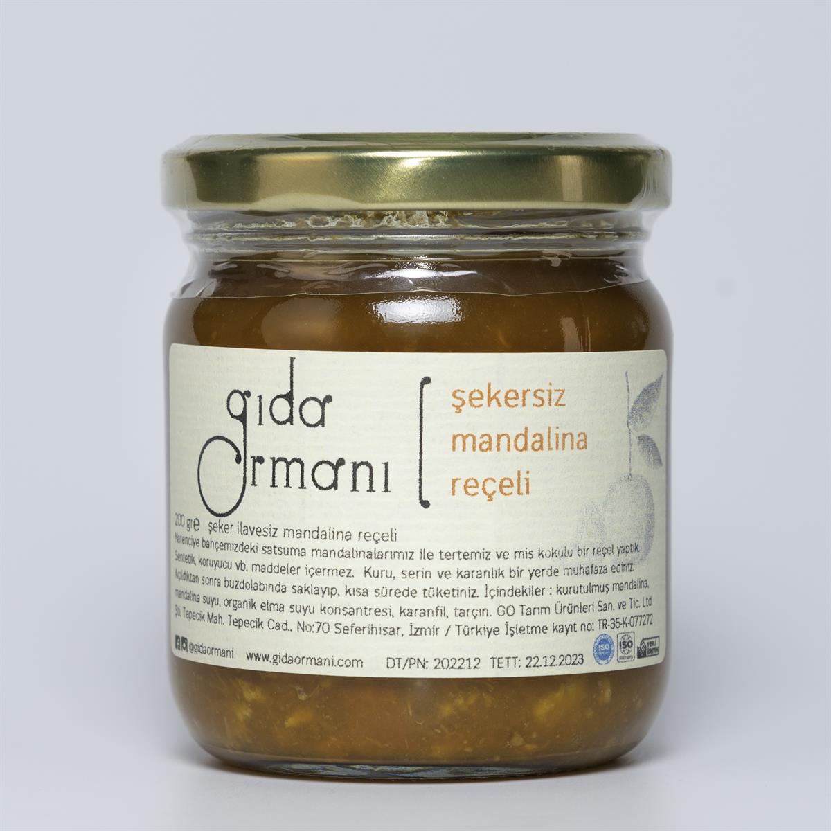 Mandalina Reçeli 200 g (Şeker İlavesiz)