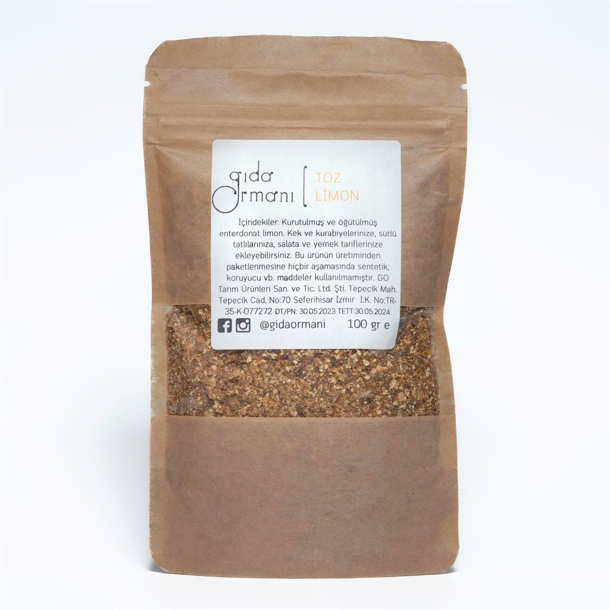 Öğütülmüş Çıtır Limon 100 g