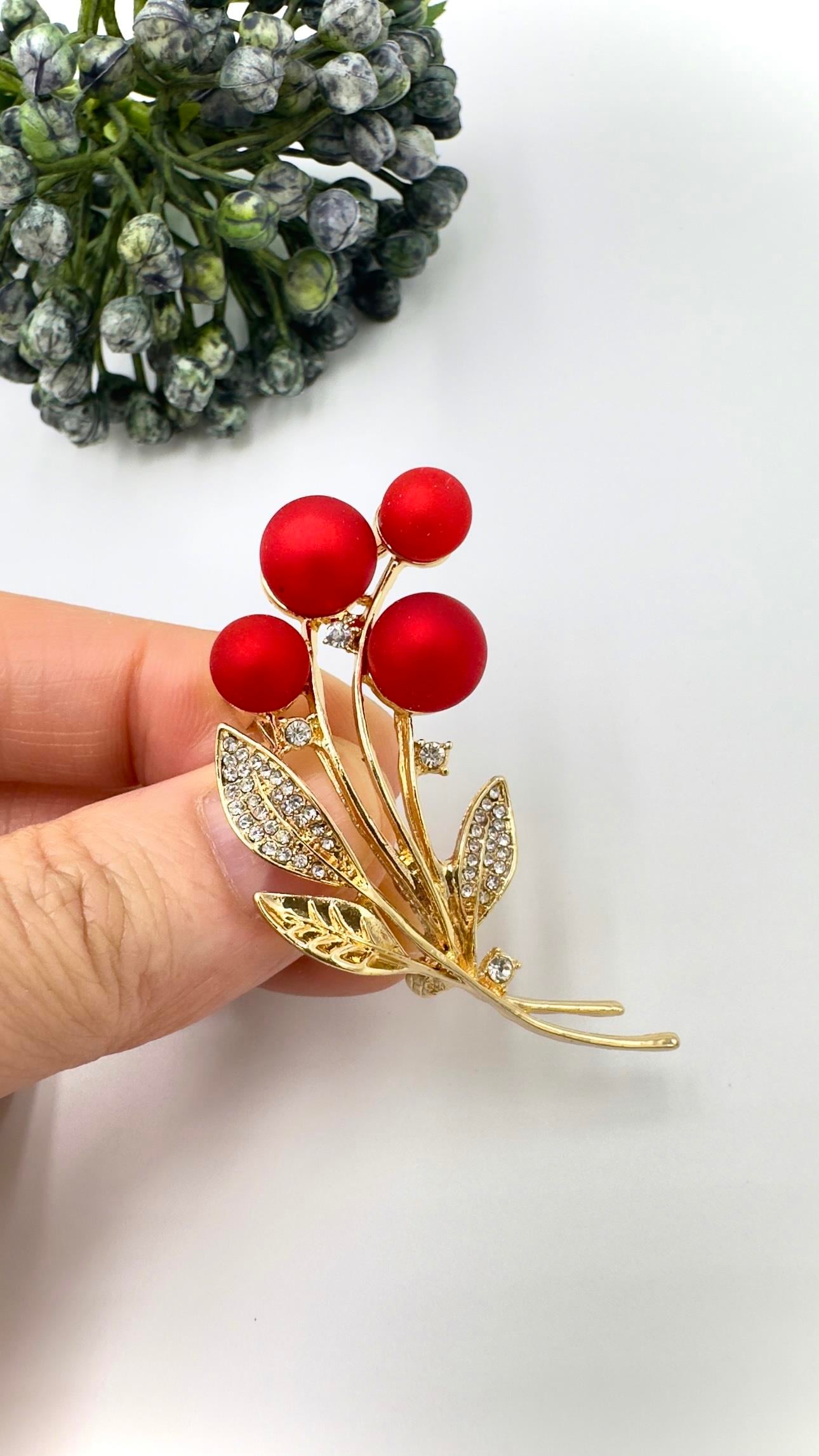 Alev Dalı Model Broş