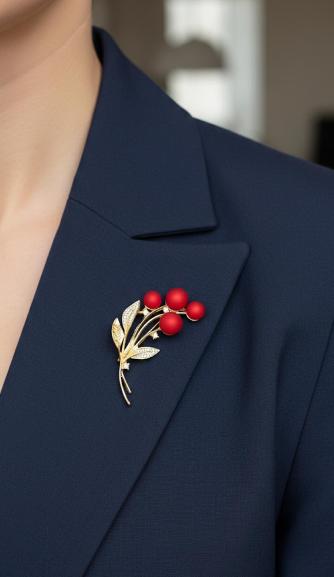 Alev Dalı Model Broş