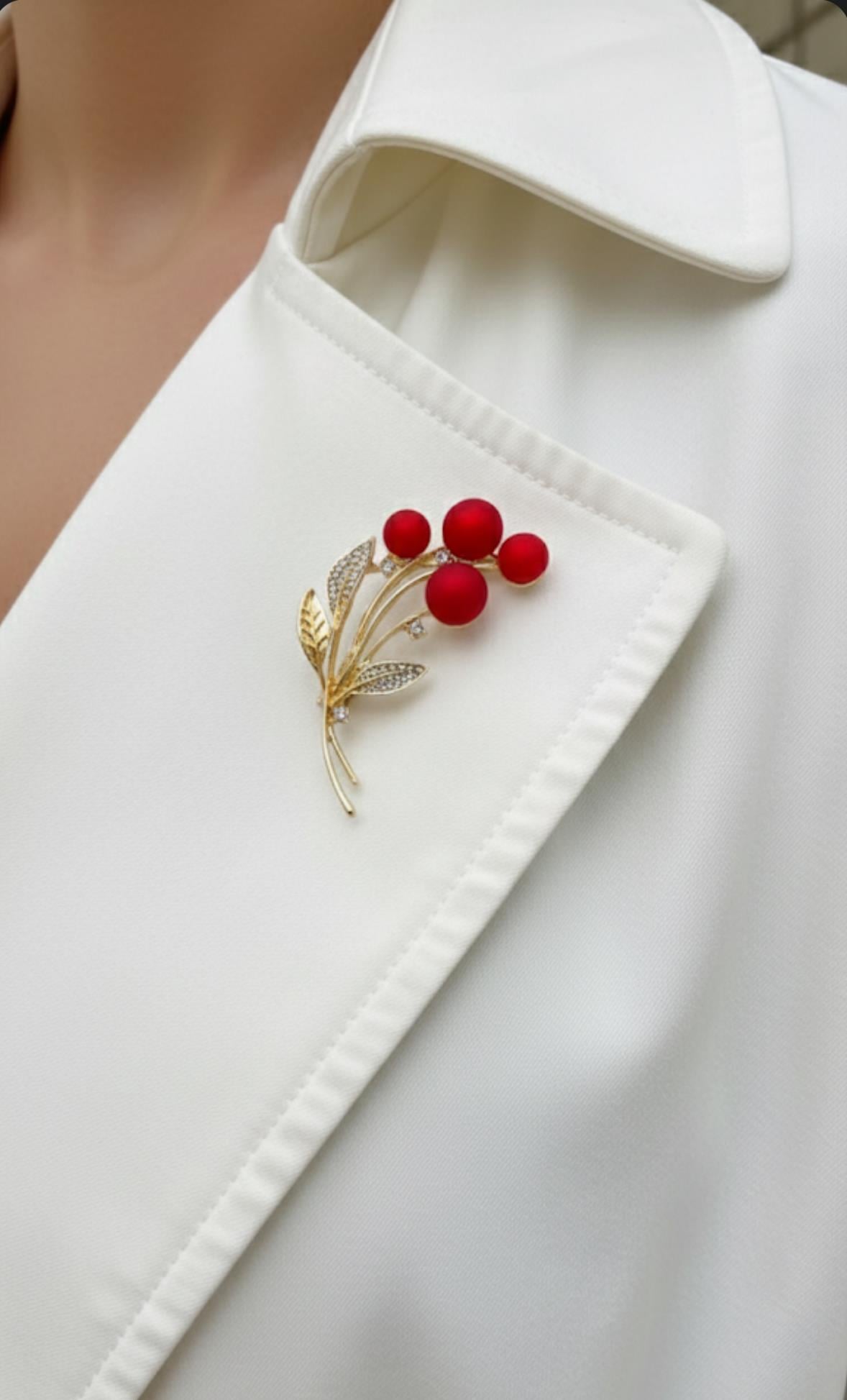 Alev Dalı Model Broş