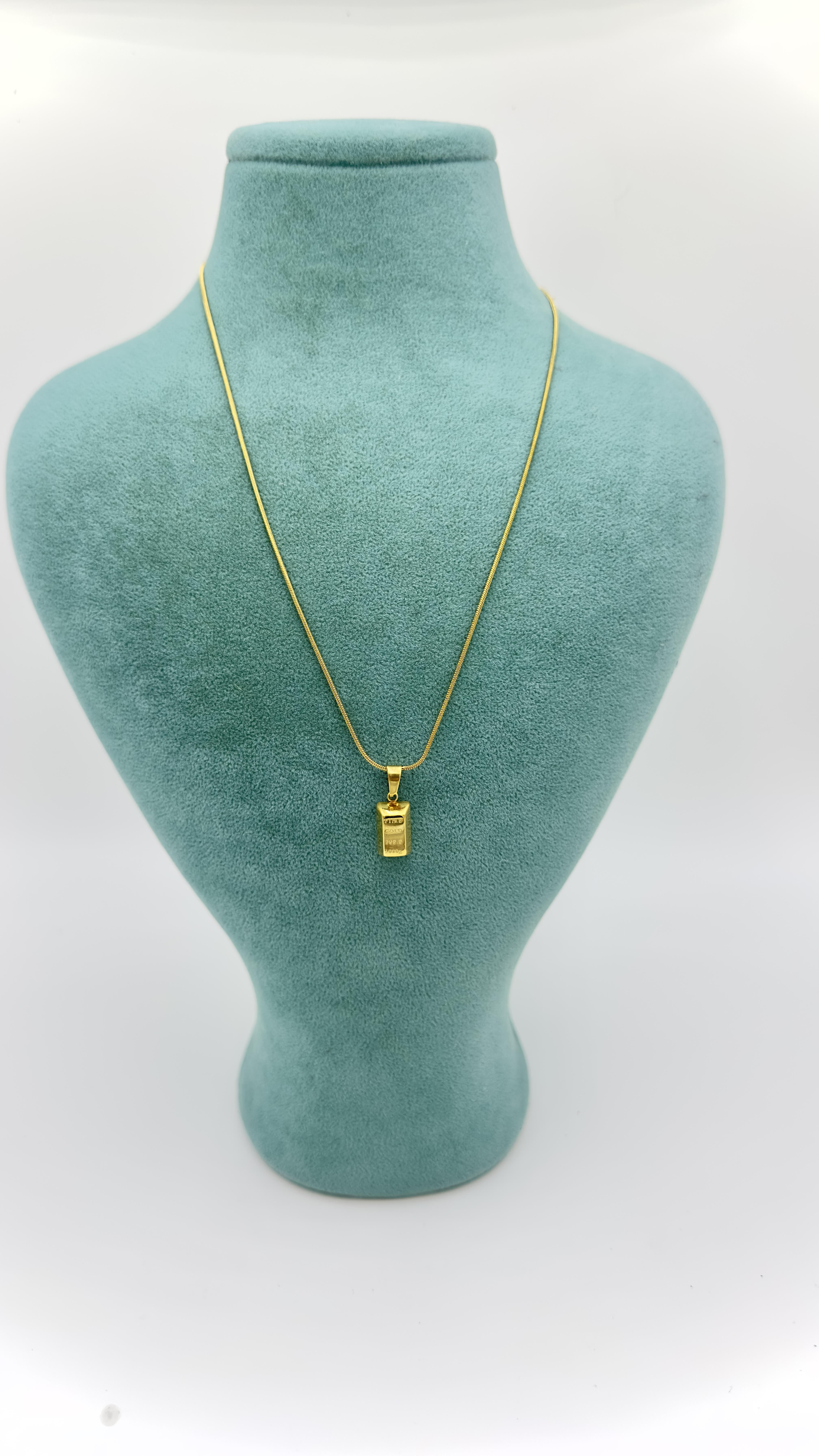 Çelik 14 K Küçük Boy Külçe Altın 45 Cm