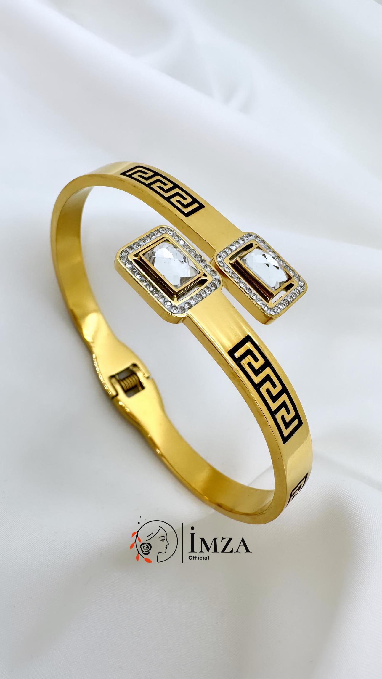 Çelik Baget Marka Model Gold Kelepçe Bileklik