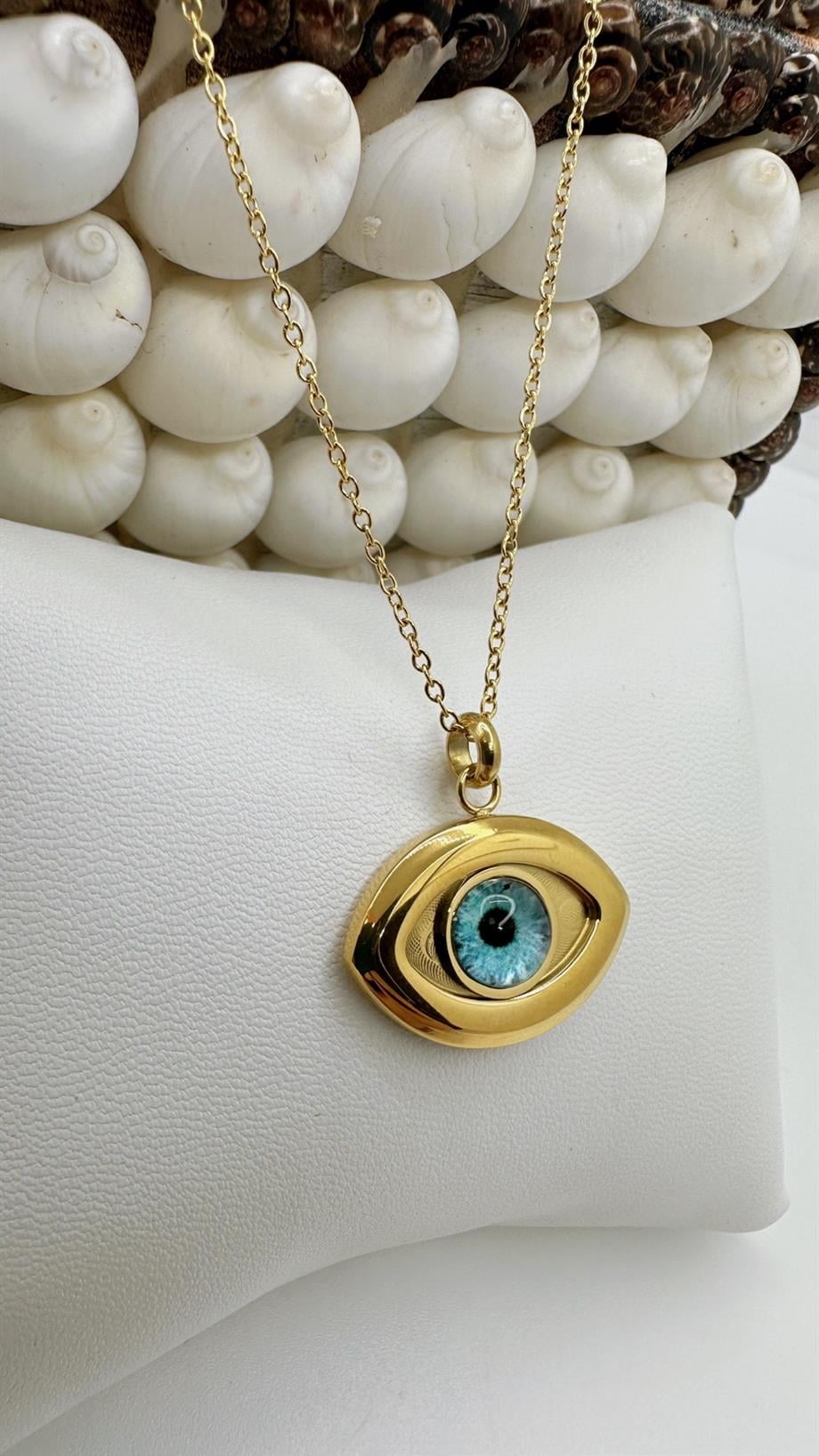 ÇELİK BLUE EYE KOLYE