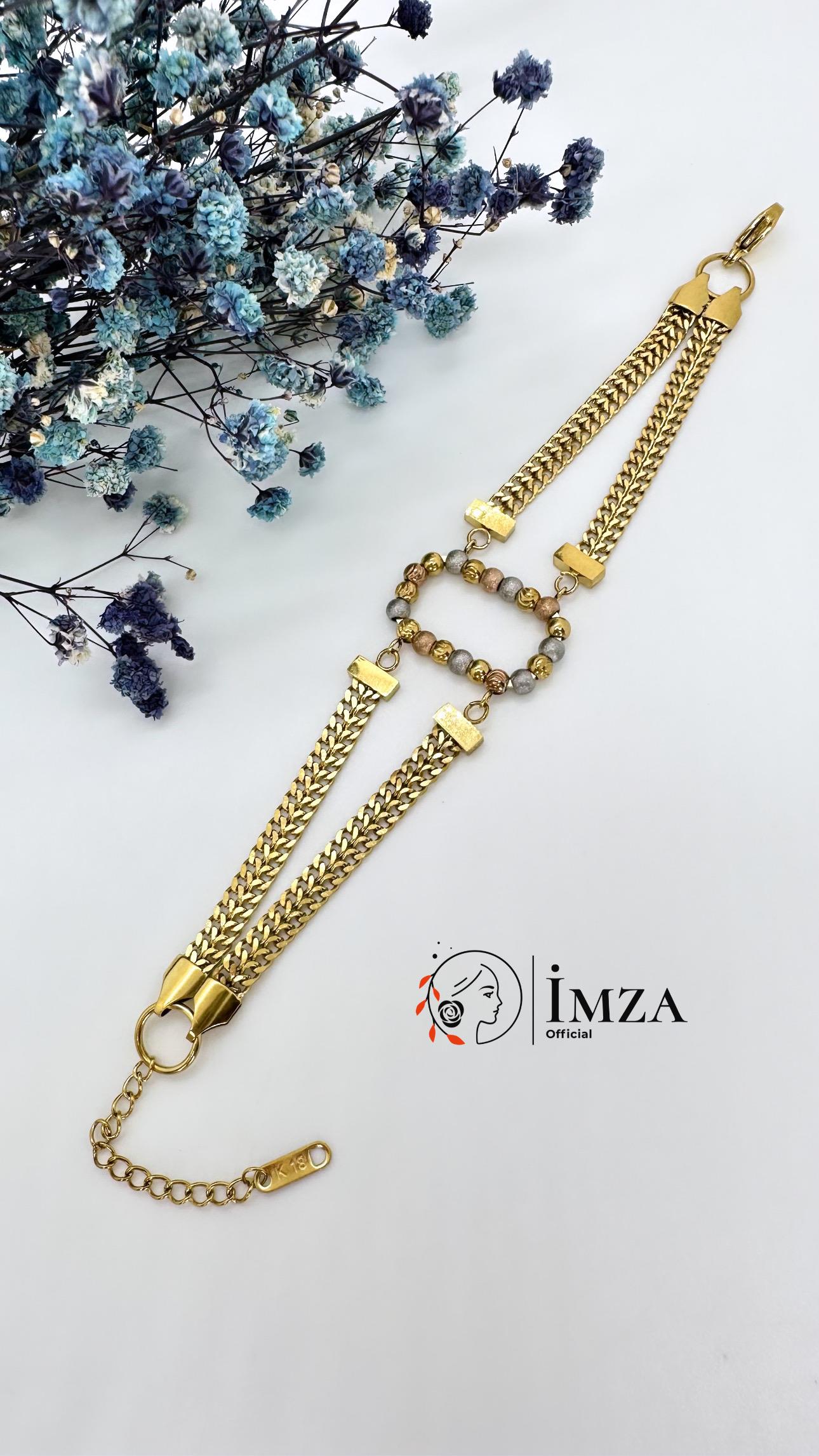 Çelik Çift Zincirli Kare Dorikalı Bileklik