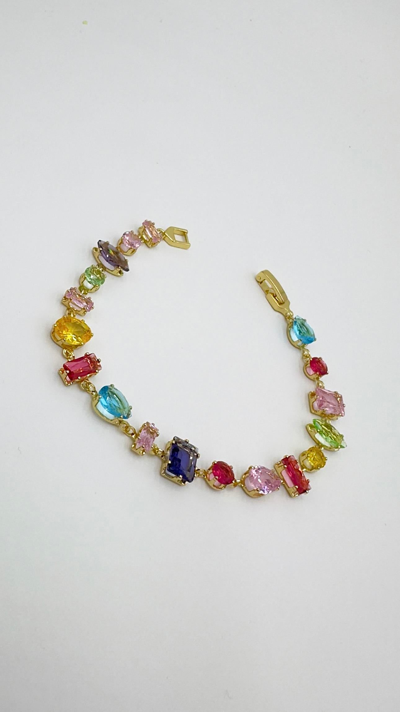 Çelik Gold Gökkuşağı Bileklik