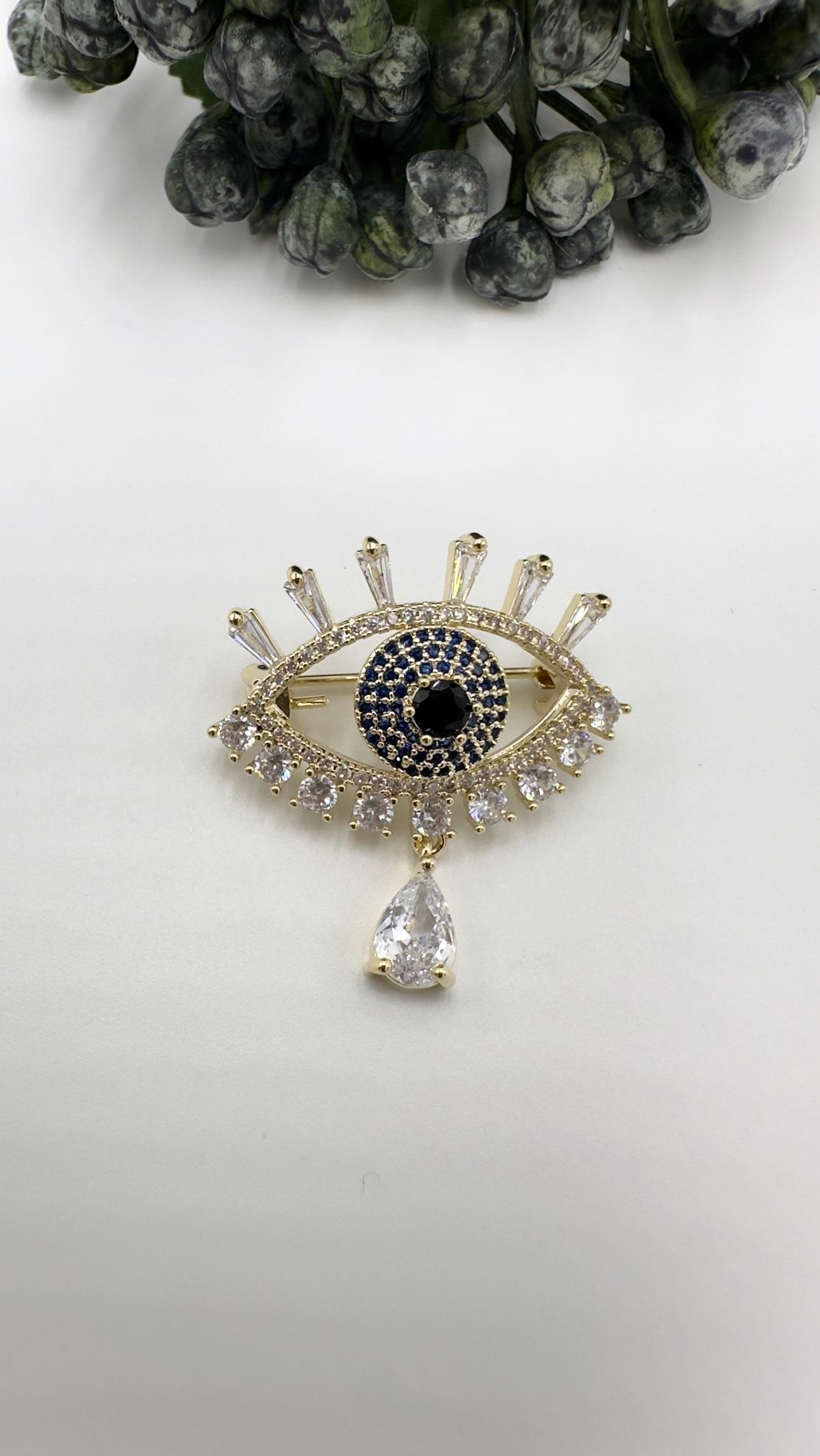 Gold Göz Model Broş