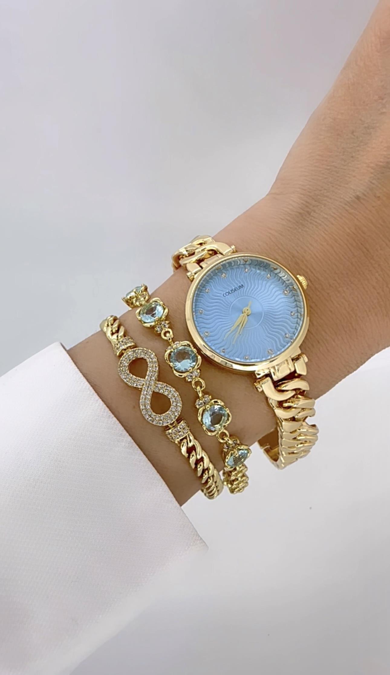 Gold Gurmet Saat/ Mavi Kadranlı