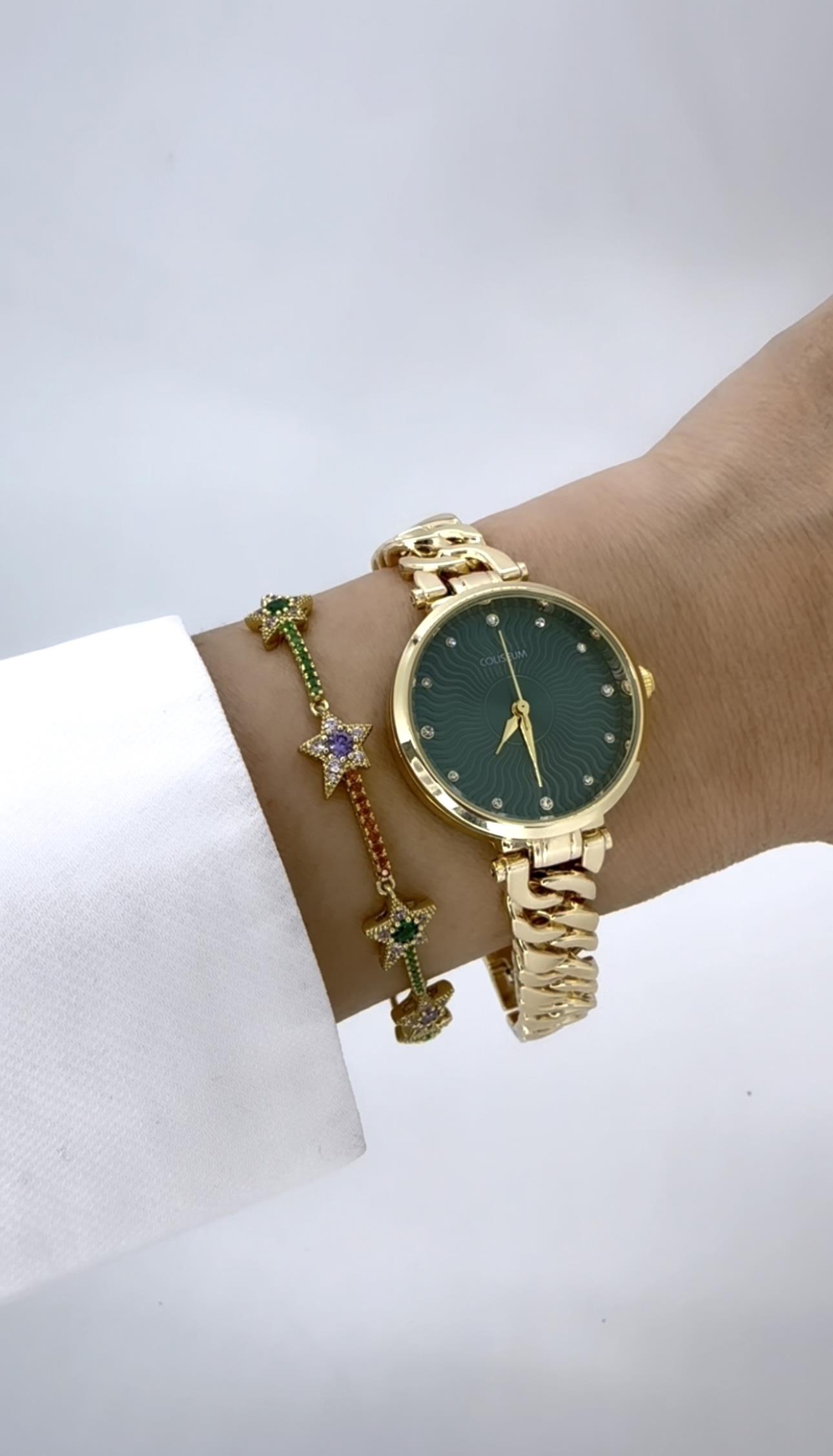 Gold Gurmet Saat/ Yeşil Kadranlı