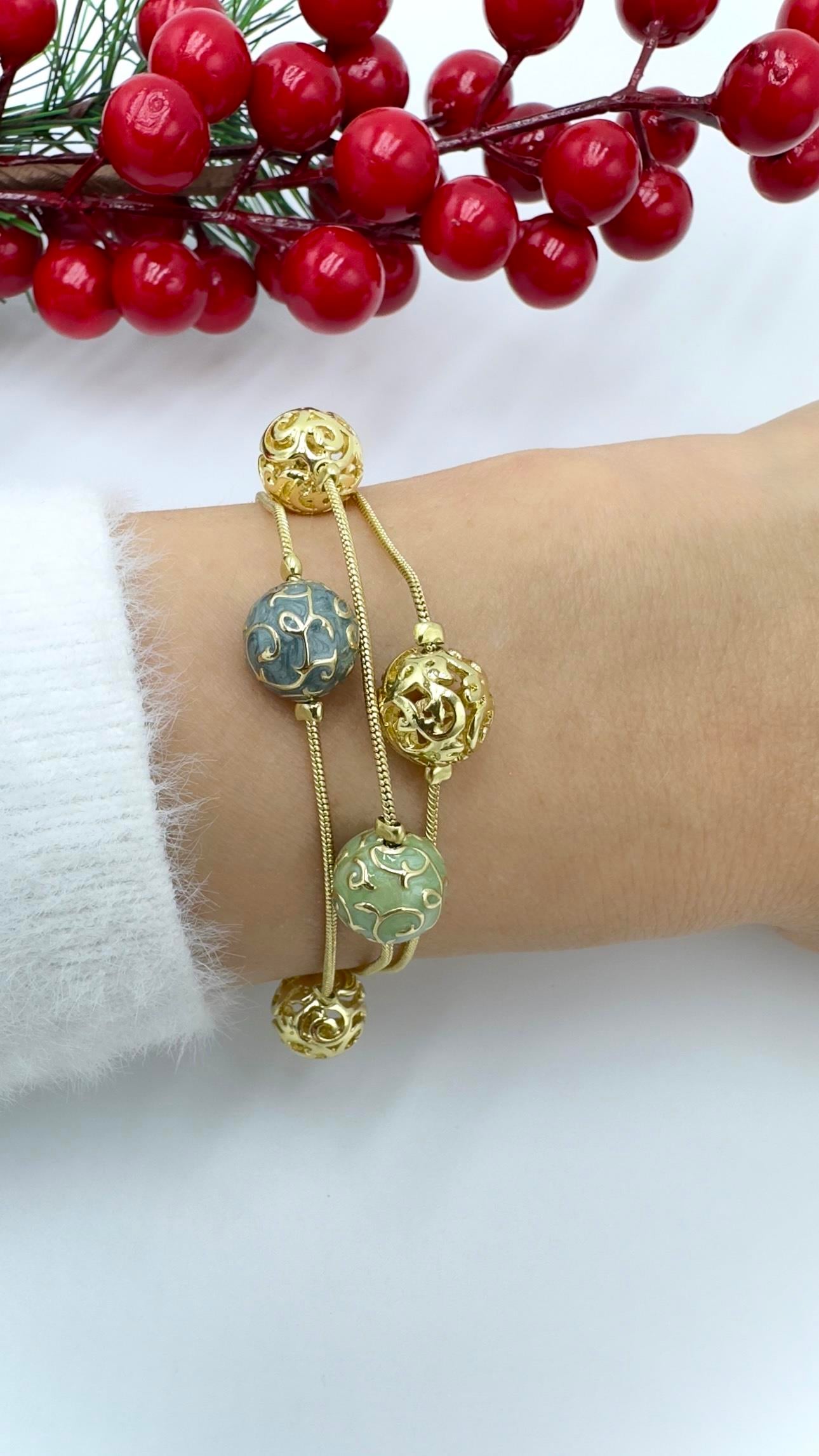 Paris Renkli Toplar Tasarım Model Bileklik