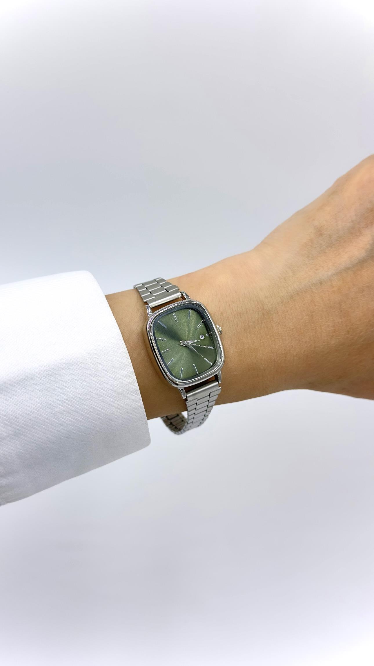 Rlx Sılver Dikdörtgen Yeşil Kadranlı Saat