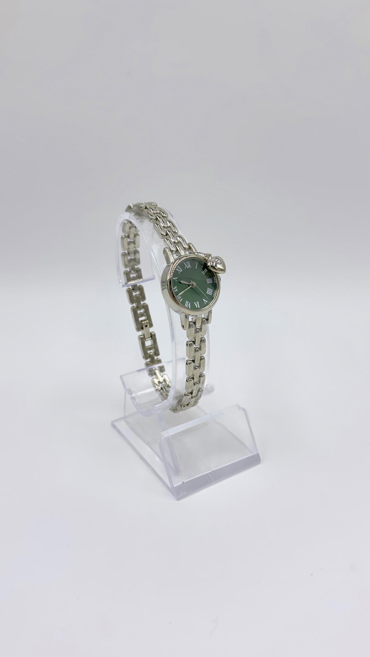 Rlx Sılver Yuvarlak Yeşil Kadranlı Clarmlı Saat