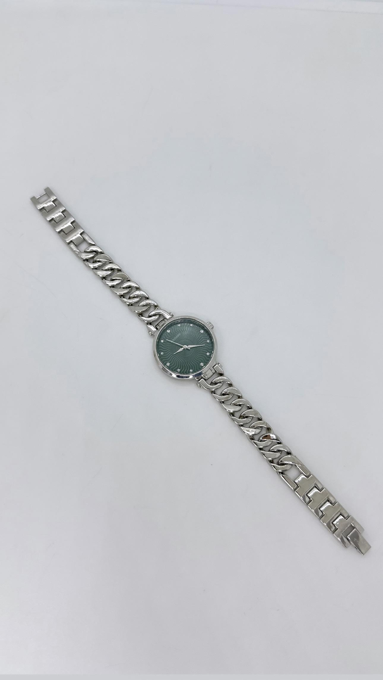 Silver Gurmet/ Yeşil Kadranlı Saat