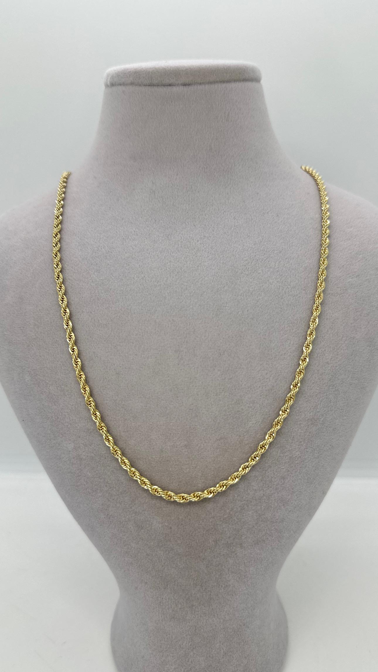 Vip 14 K 2mm Halat Kolye 50cm