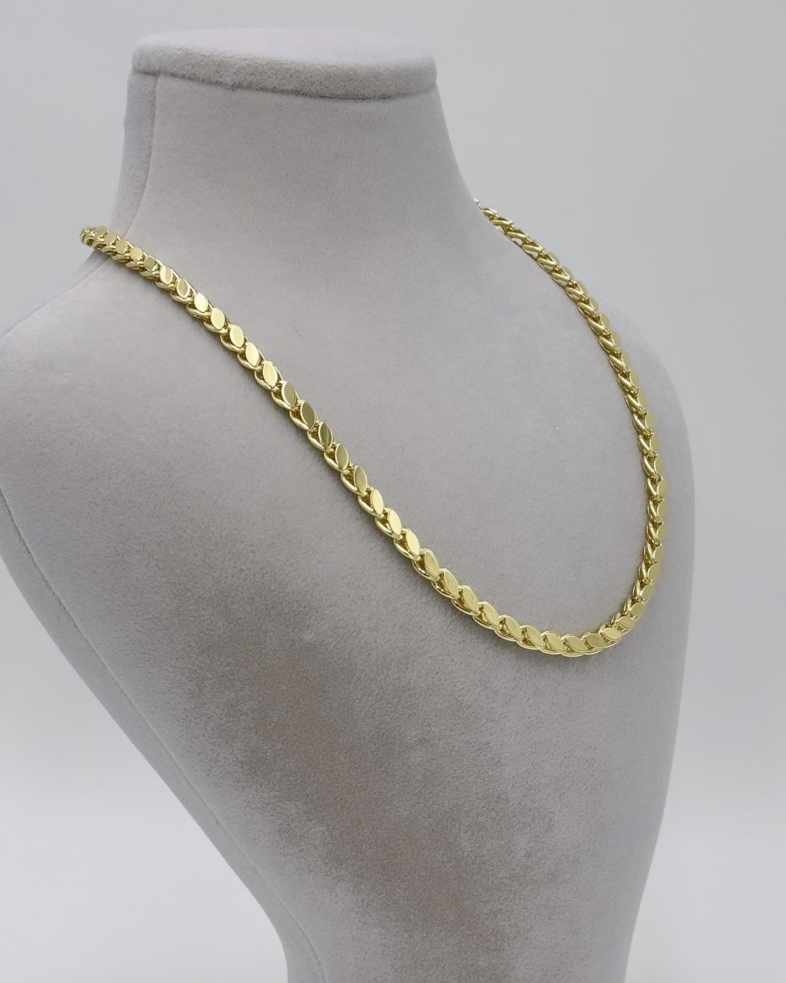 Vip 14 K Altın Kaplama Arpa Kolye 45cm