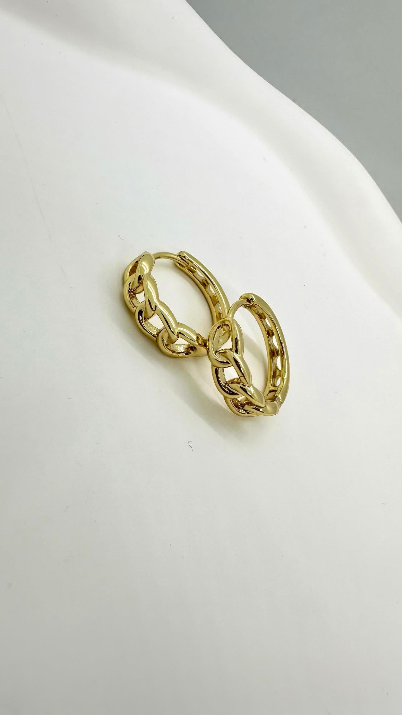 Vip 14 K Halka Desen Küpe