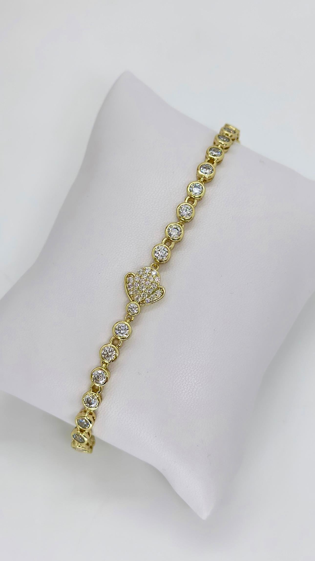 Vip 14 K  Kalpli Su Yolu Bileklik