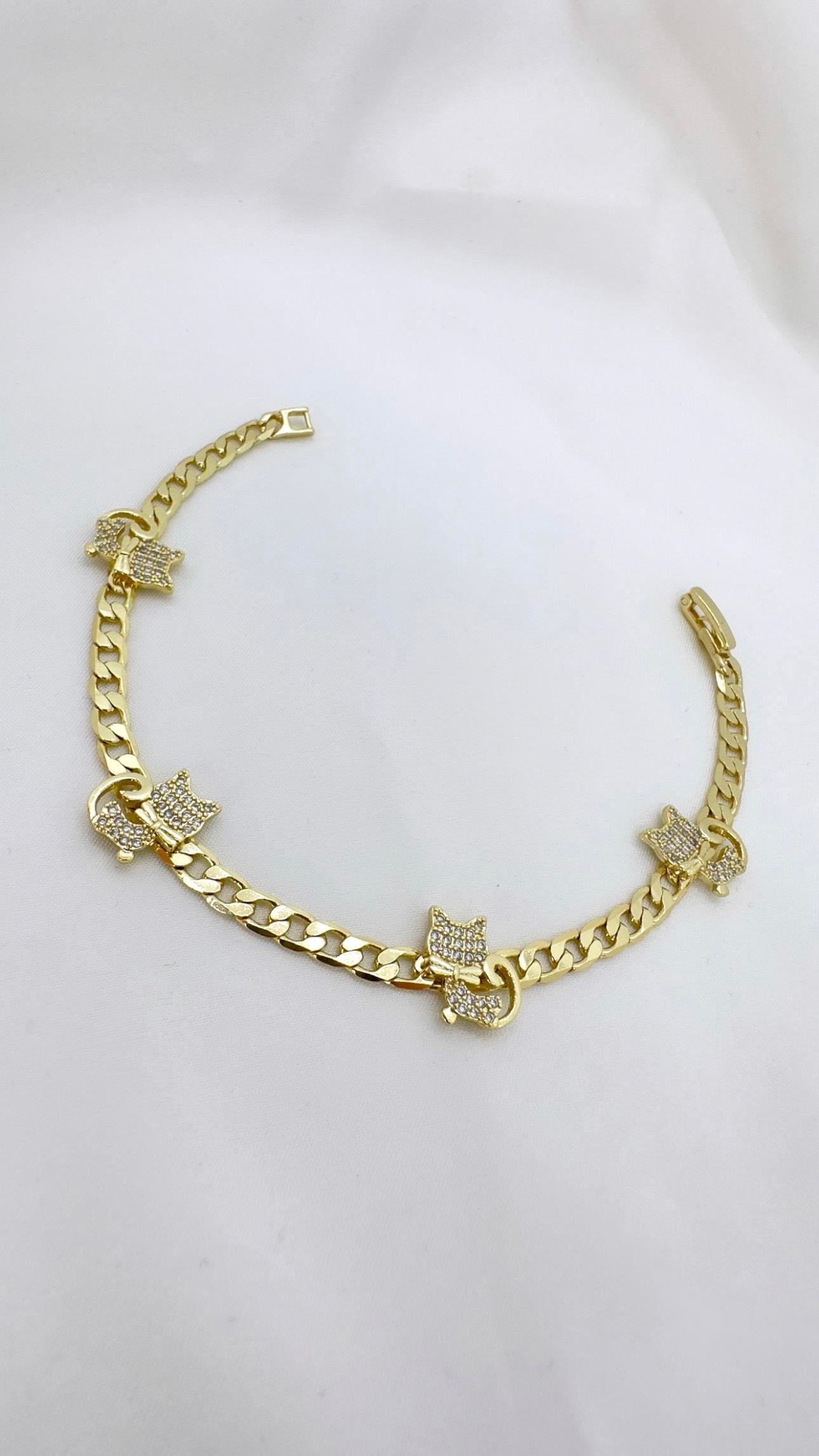 Vip 14 K Kedi Model Bileklik