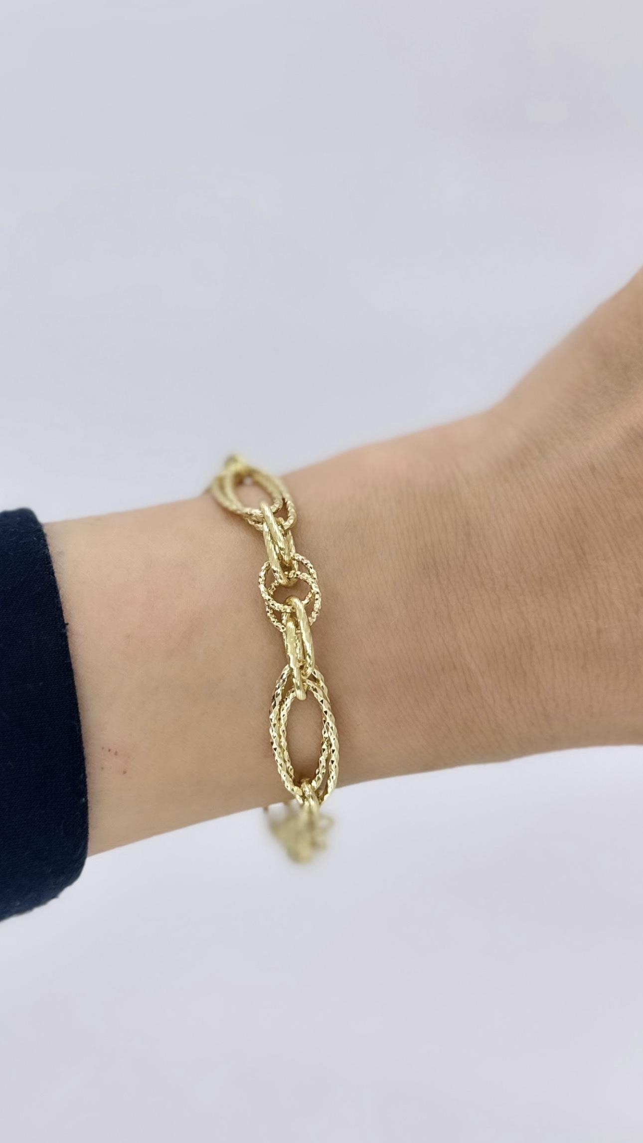 Vip 14 K Oval Samanyolu Bileklik