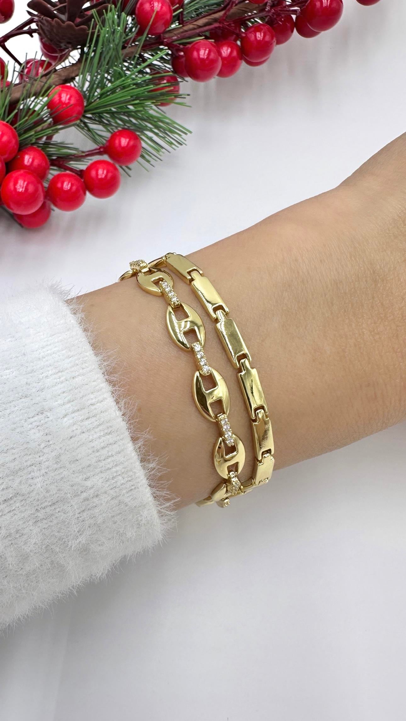 Vip 14 K Taşlı Hermes Model Bileklik