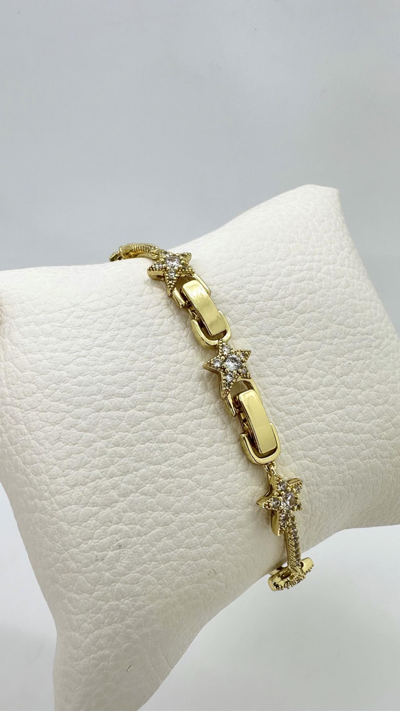 Vip 14 K Altın Kaplama Yıldız Bileklik